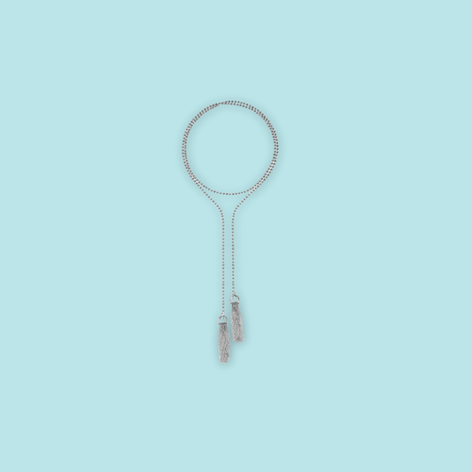 Pearly Lustre Animal Print Tie Necklace