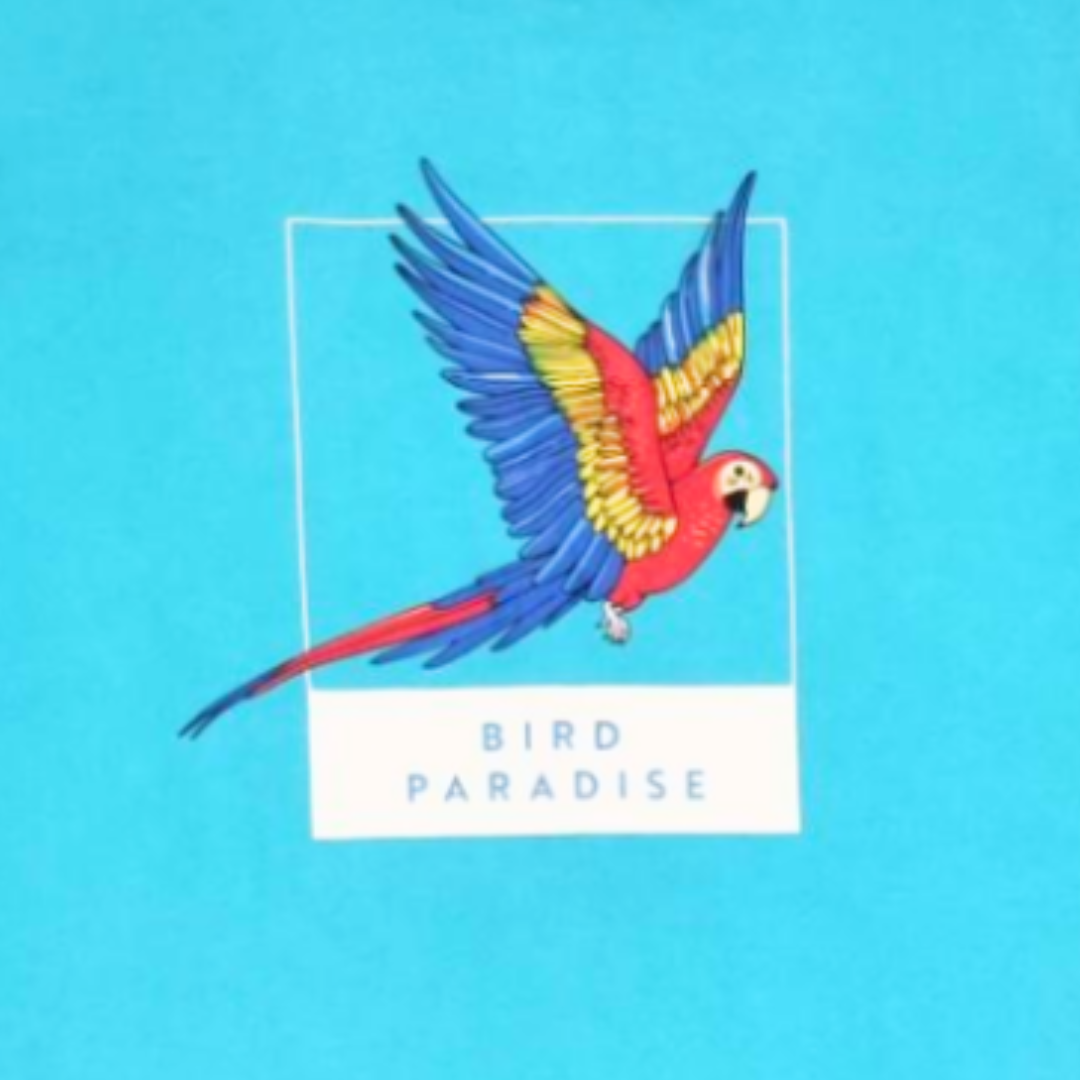 Bird Paradise Macaw Graphic Tee Blue MANDAI WILDLIFE RESERVE