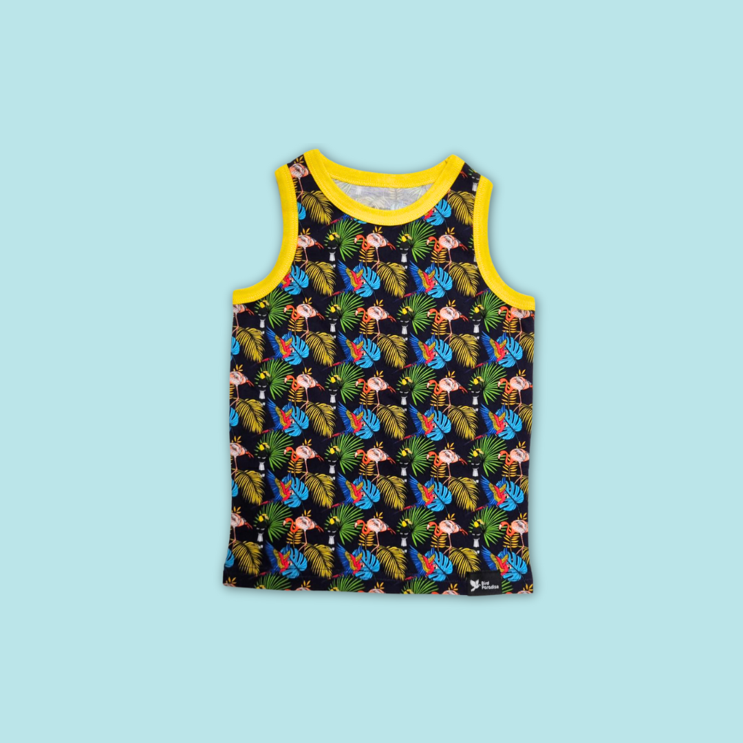 Bird Paradise Kids’ Colorful Sleeveless Tank Top - MANDAI WILDLIFE RESERVE