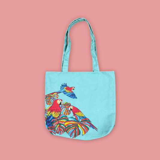 Fying With Colour Macaw Reversible Tote Bag