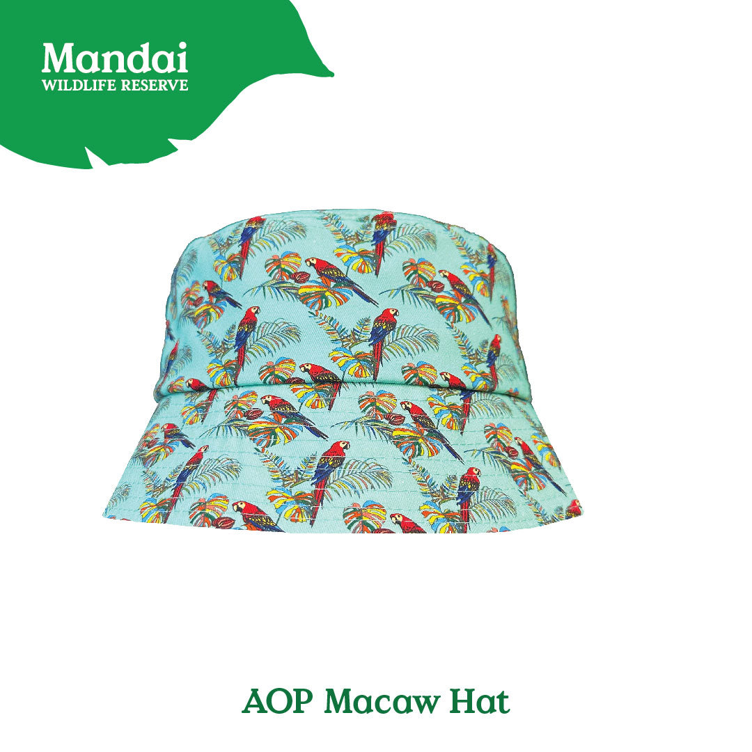 Colorful Unisex Hat Cap Visor Macaw Flamingo Flying with Colors Bird Paradise MANDAI WILDLIFE RESERVE