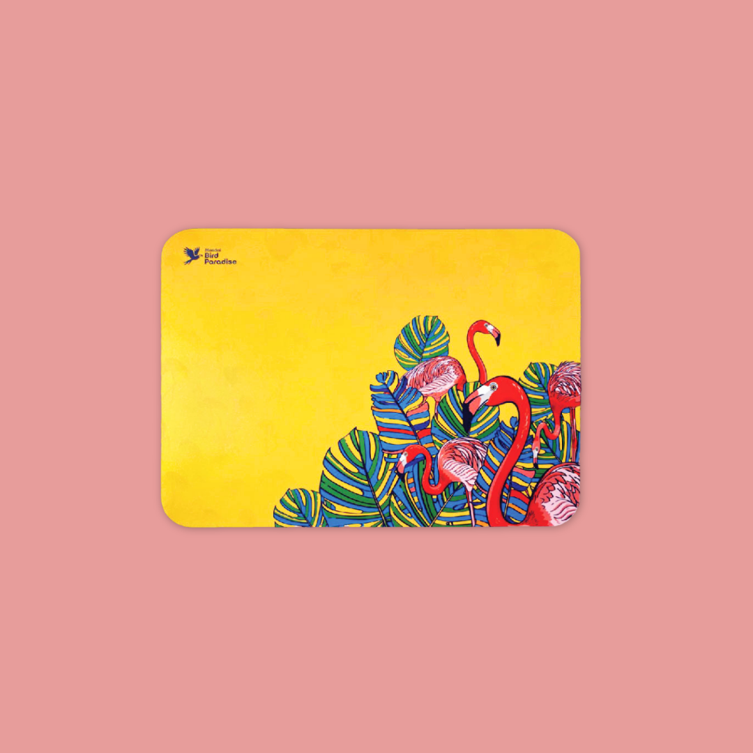 Colorful Reversible Placemat Flying with Colors Bird Paradise MANDAI WILDLIFE RESERVE