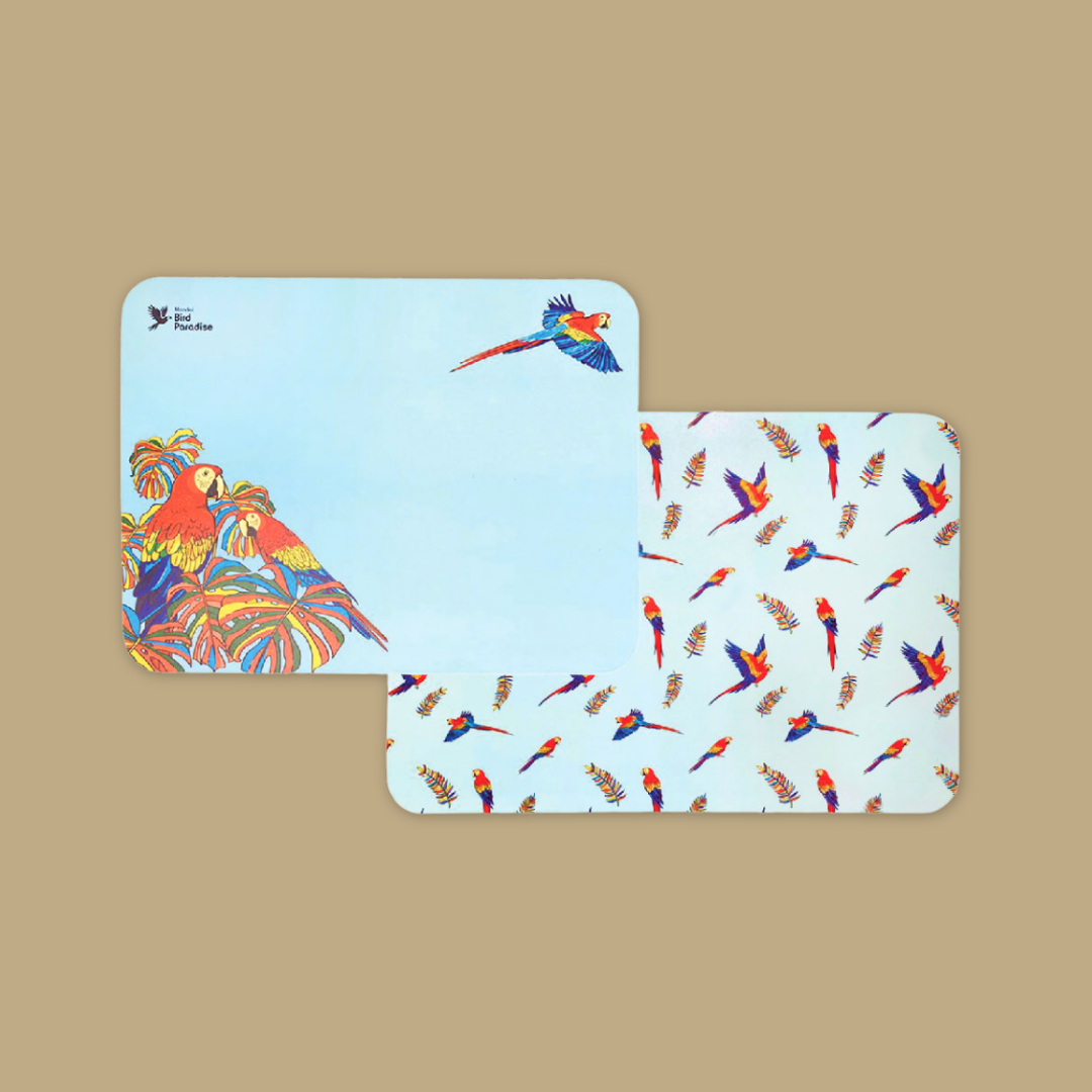 Colorful Reversible Placemat Flying with Colors Bird Paradise MANDAI WILDLIFE RESERVE