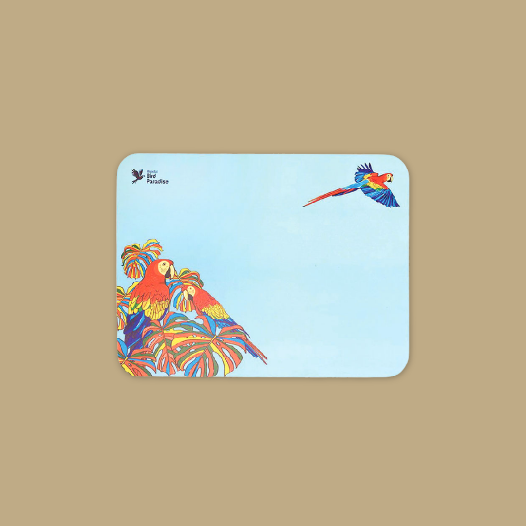 Colorful Reversible Placemat Flying with Colors Bird Paradise MANDAI WILDLIFE RESERVE