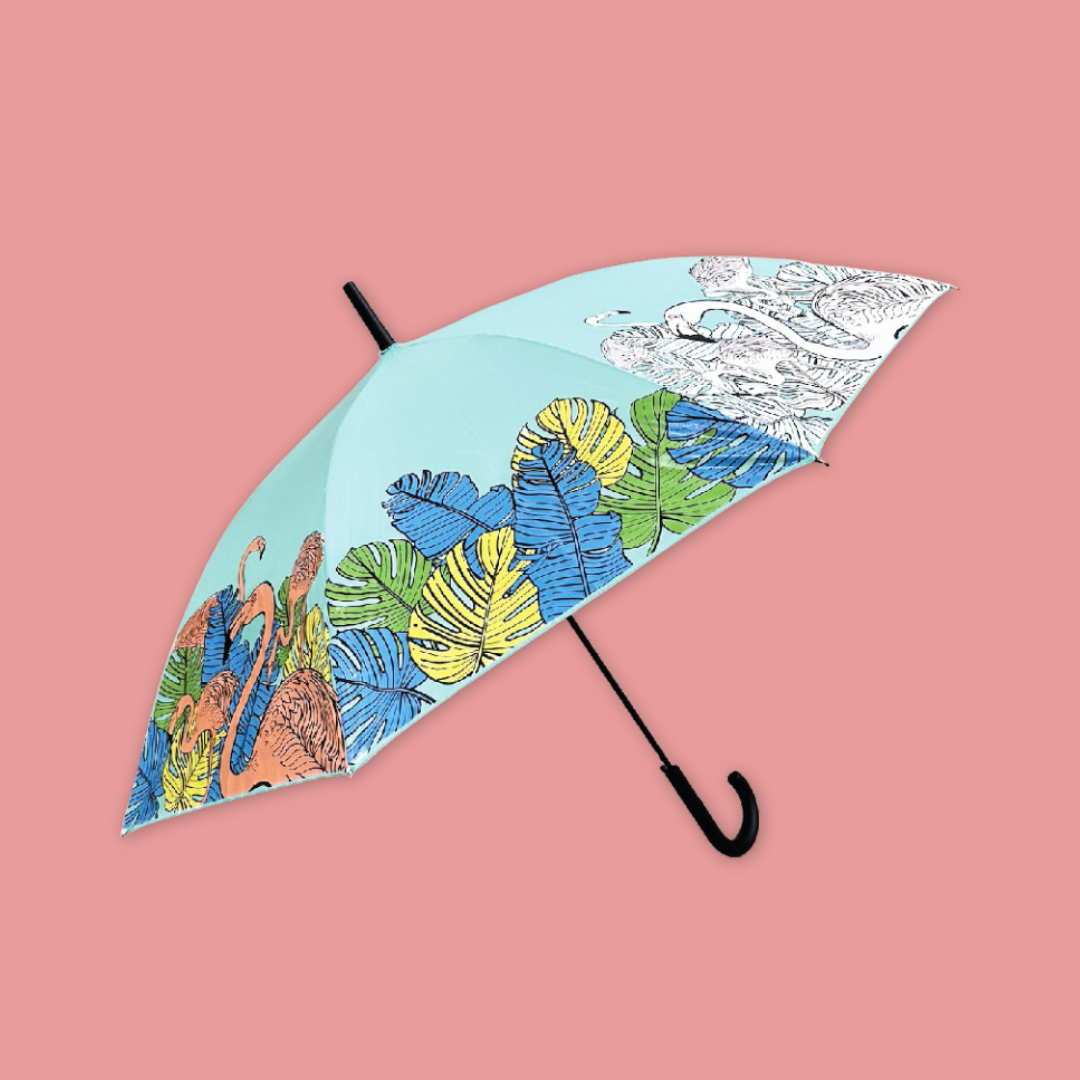 Flamingo Macaw COLOR CHANGING Raincoat Umbrella - MANDAI WILDLIFE RESERVE