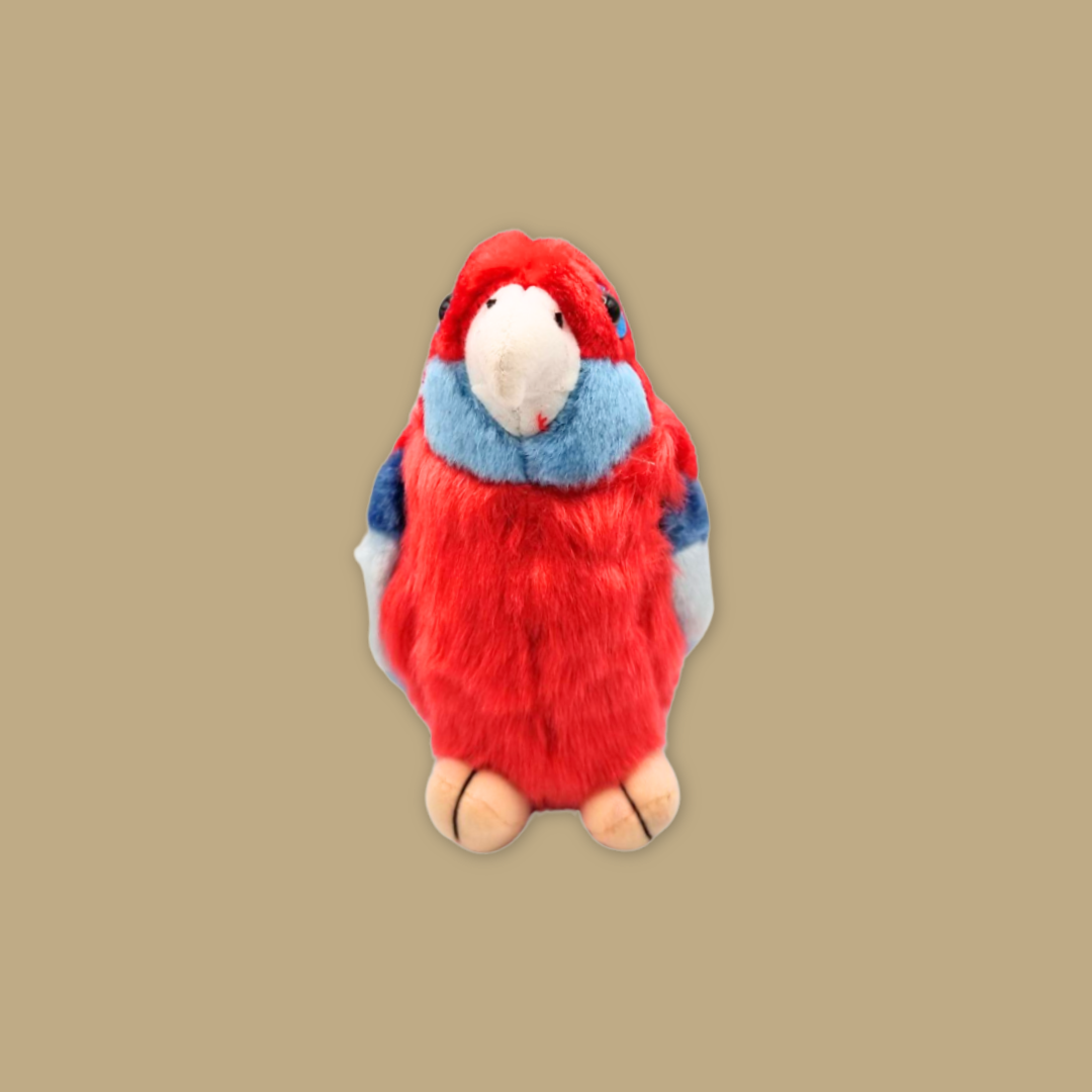 Crimson Rosella Plush with Sound – Lifelike Bird Toy Inspired by Nature MANDAI WILDLIFE RESERVE