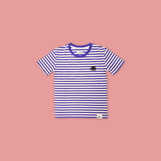 Night Safari Navy Stripe Kids T-Shirt