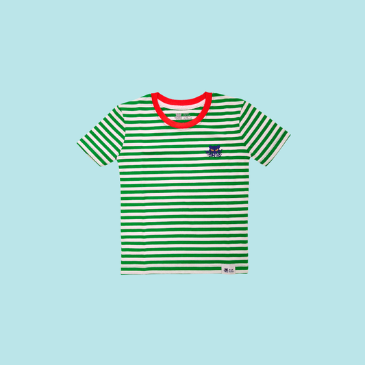 Nigth Safari Green Stripe Kids T-Shirt