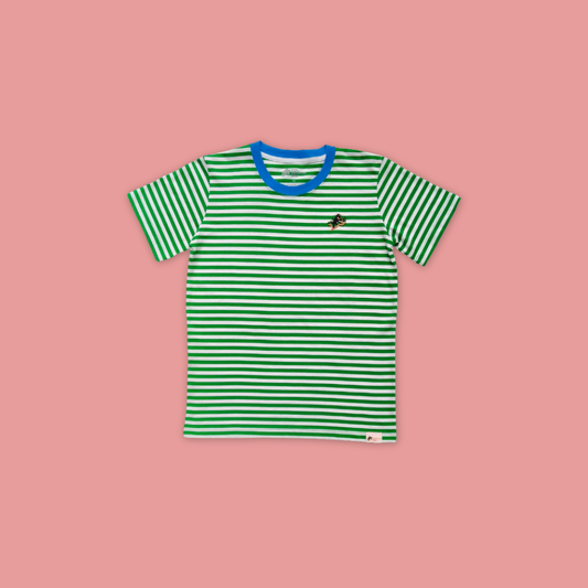 Rainforest Green Stripe Kids T-Shirt