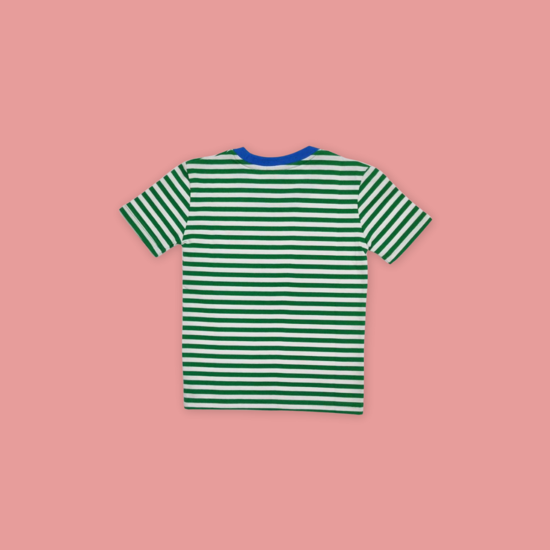 Rainforest Green Stripe Kids T-Shirt