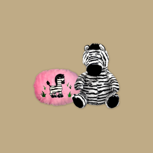 Zebra Reversible Plush Pillow