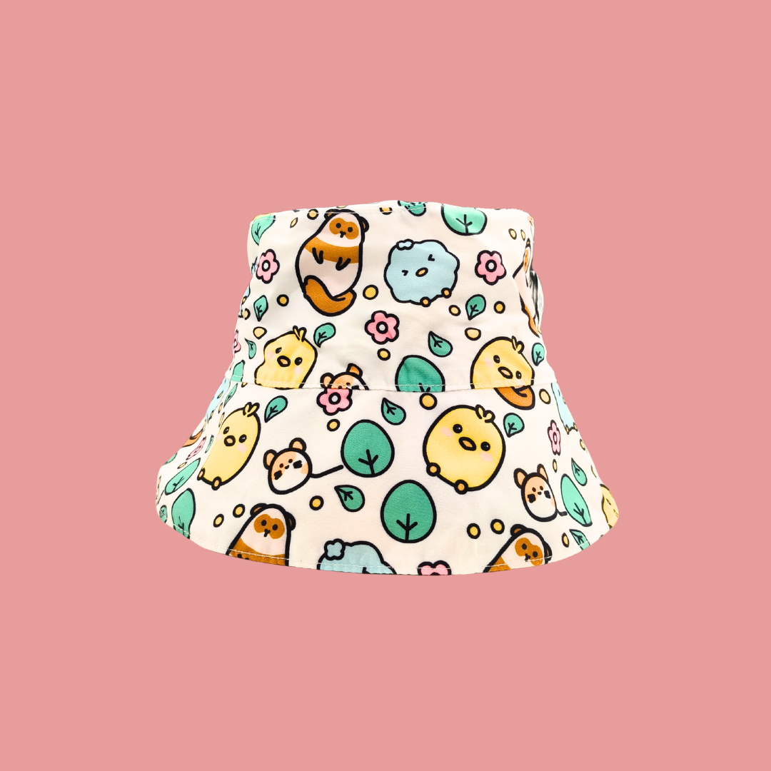 帽子 25ss Starling Sunhat / Picnic Confetti Singapore Zoo Chirpichirp And Friends Reversible Kids Hat | Mandai
