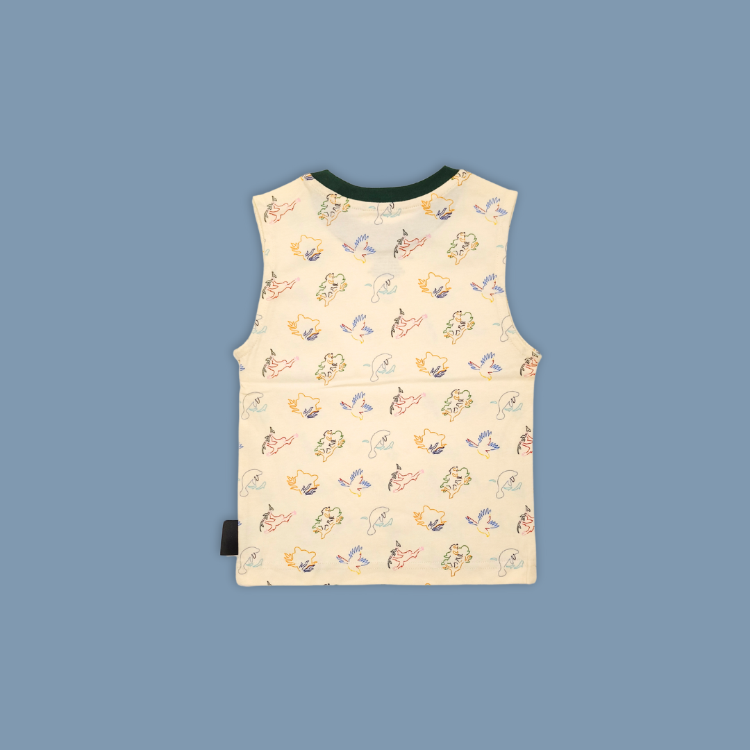 Outline All-Over Print Kids Sleeveless Tank Top MANDAI WILDLIFE RESERVE