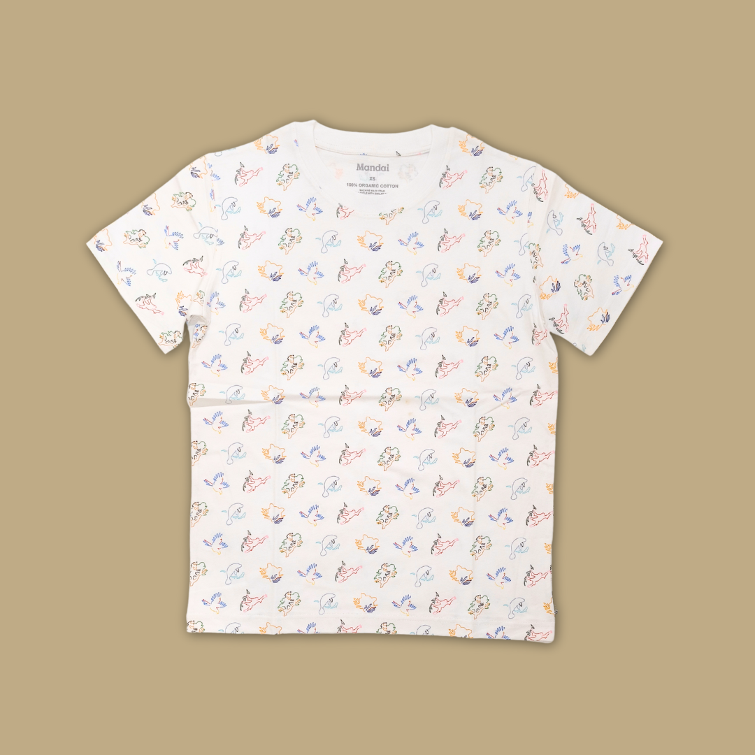 Outline All-Over Print Adult T-Shirt MANDAI WILDLIFE RESERVE