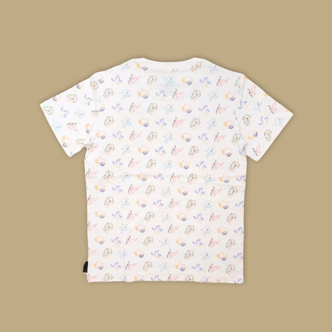 Outline All-Over Print Adult T-Shirt MANDAI WILDLIFE RESERVE