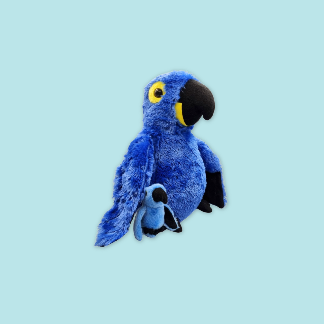 Macaw & Hyacinth Macaw Plush with Egg – Bird Paradise MANDAI WILDLIFE RESERVE