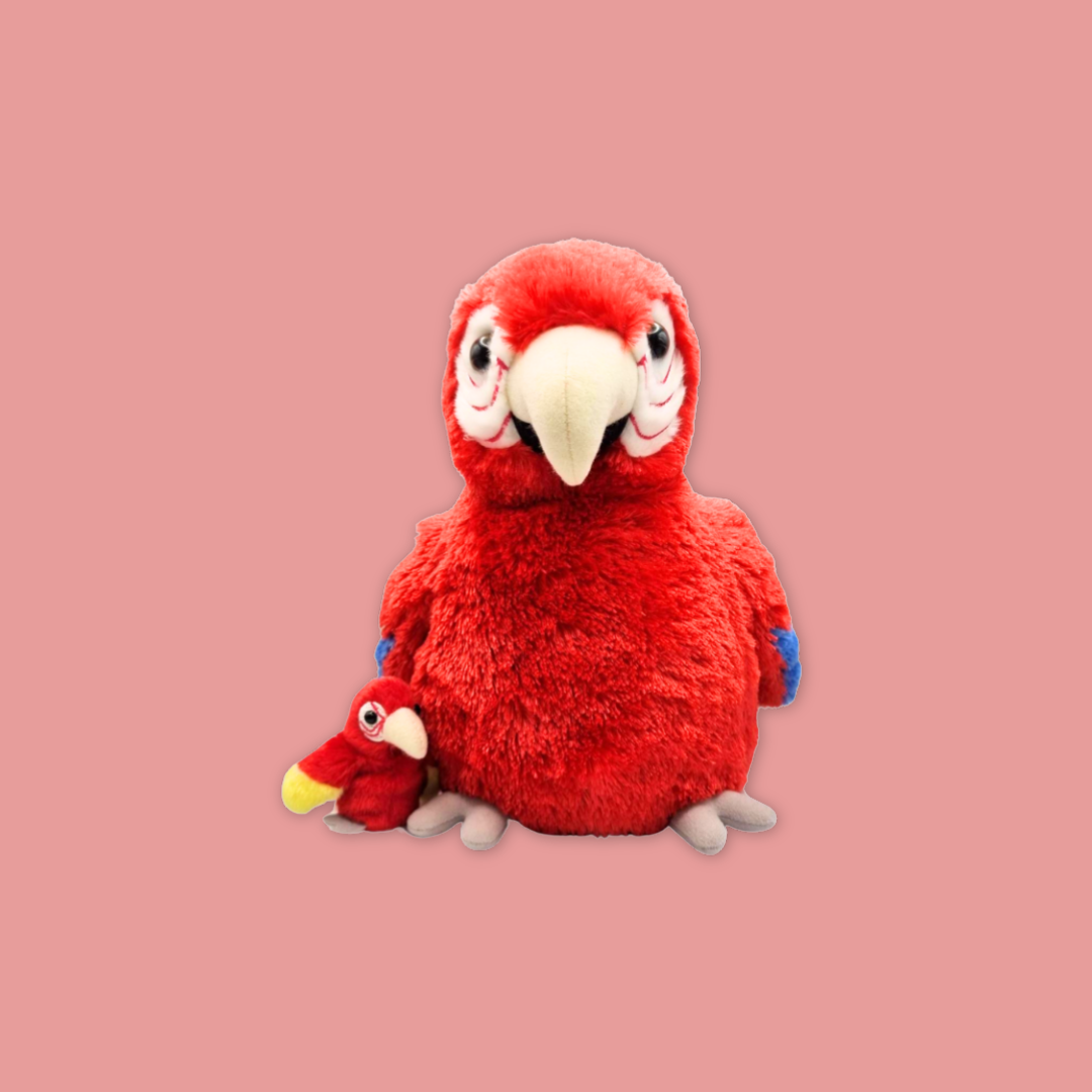 Macaw & Hyacinth Macaw Plush with Egg – Bird Paradise MANDAI WILDLIFE RESERVE