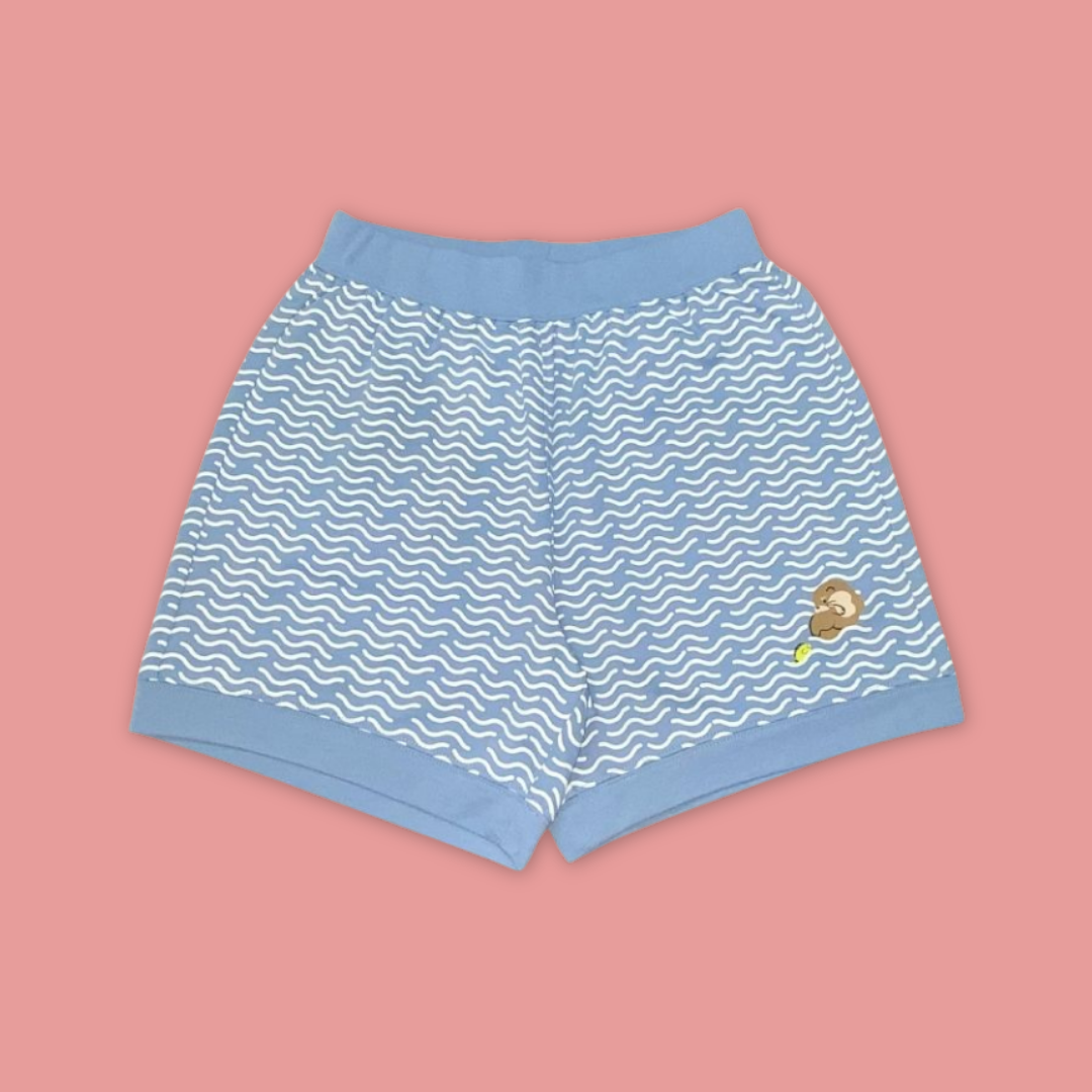 Doodle Series Otterly Doodlelicious Otter in Wave Adult Unisex Short MANDAI WILDLIFE RESERVE