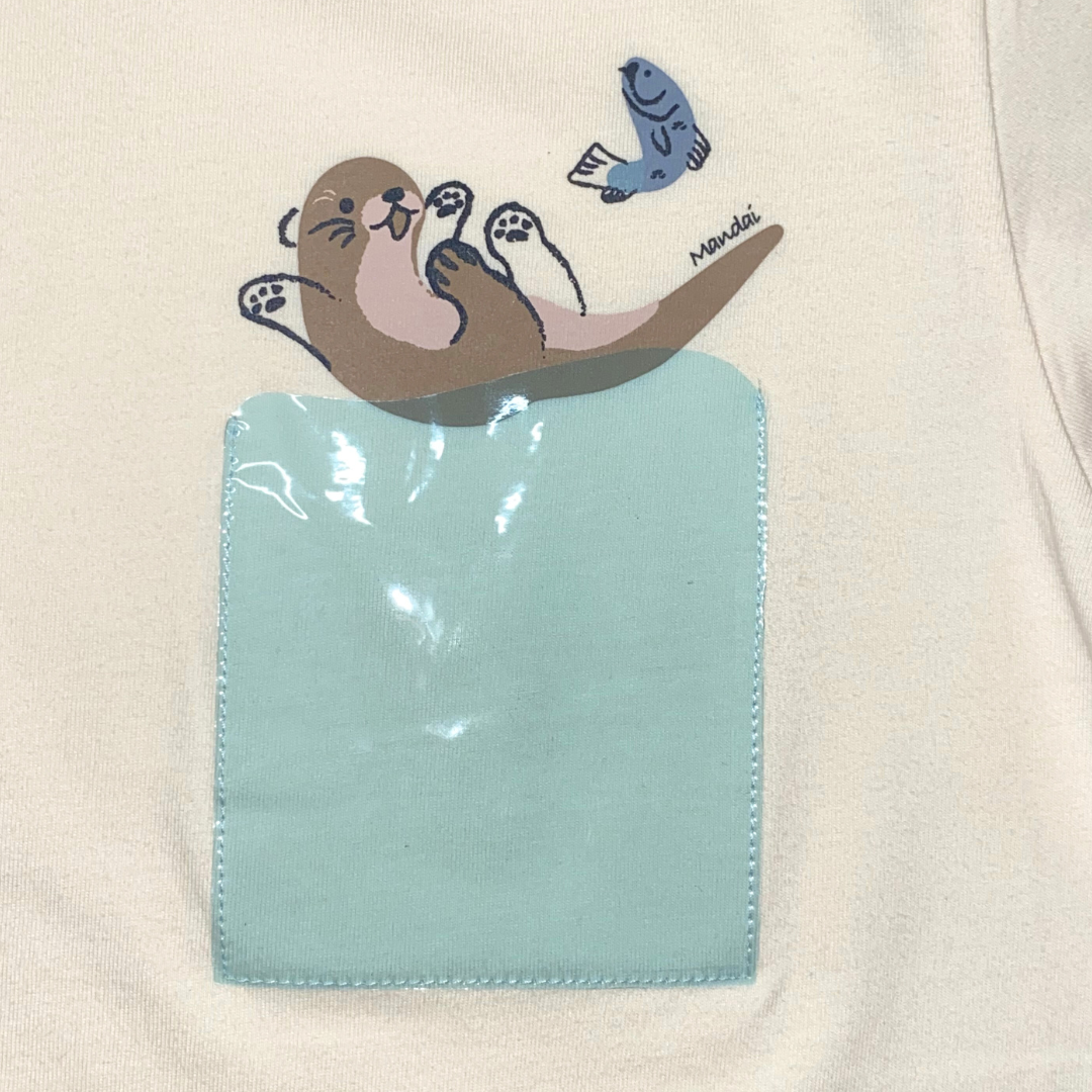Doodle Series Otterly Doodlelicious Otter in Wave Adult Unisex Short MANDAI WILDLIFE RESERVE