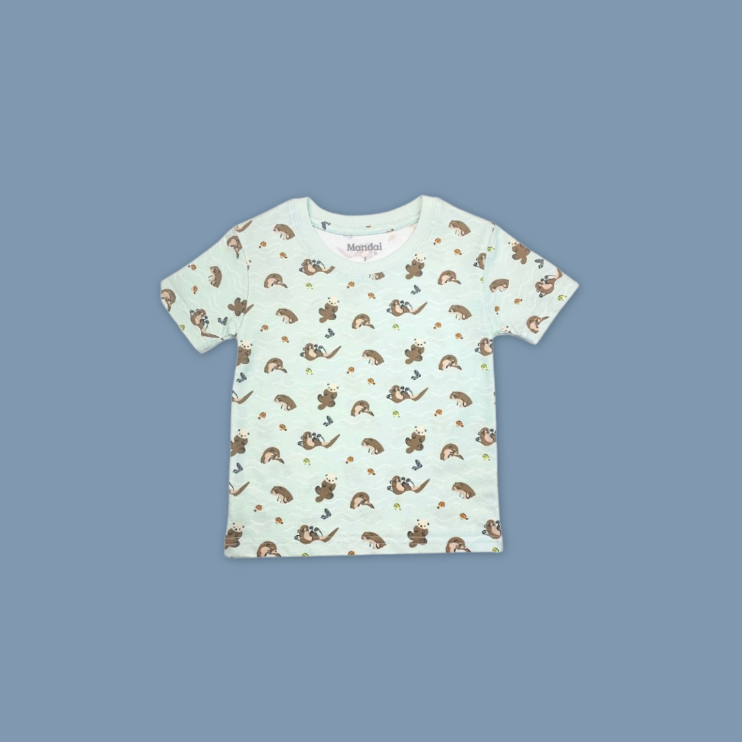 Doodle Series Otterly Kids Unisex T-Shirt Animal All Over Print Short Sleeve - MANDAI WILDLIFE RESERVE