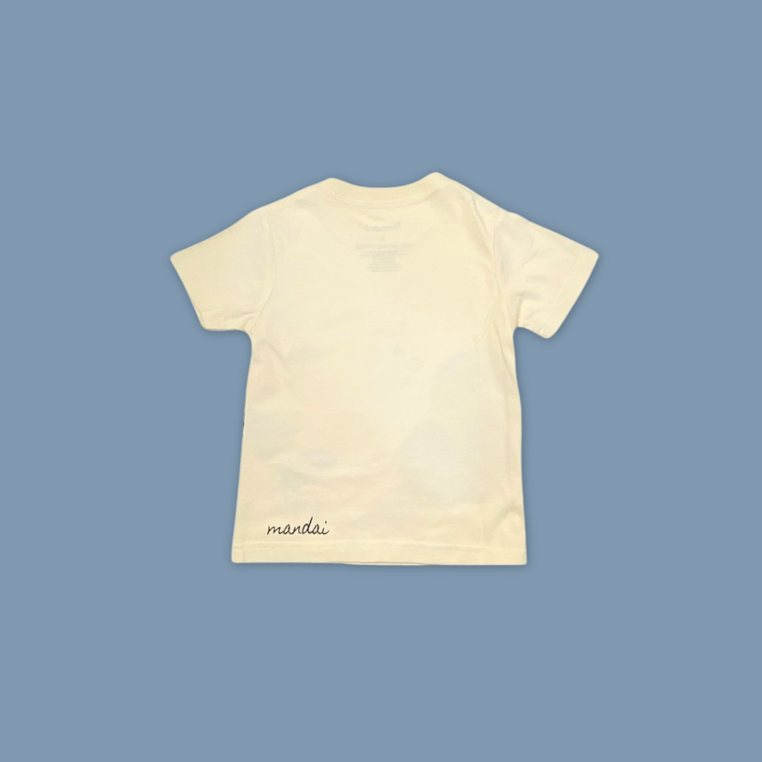 Doodle Series Kids Unisex T-Shirt Otter with Fish Short Sleeve Top MANDAI WILDLIFE RESERVE