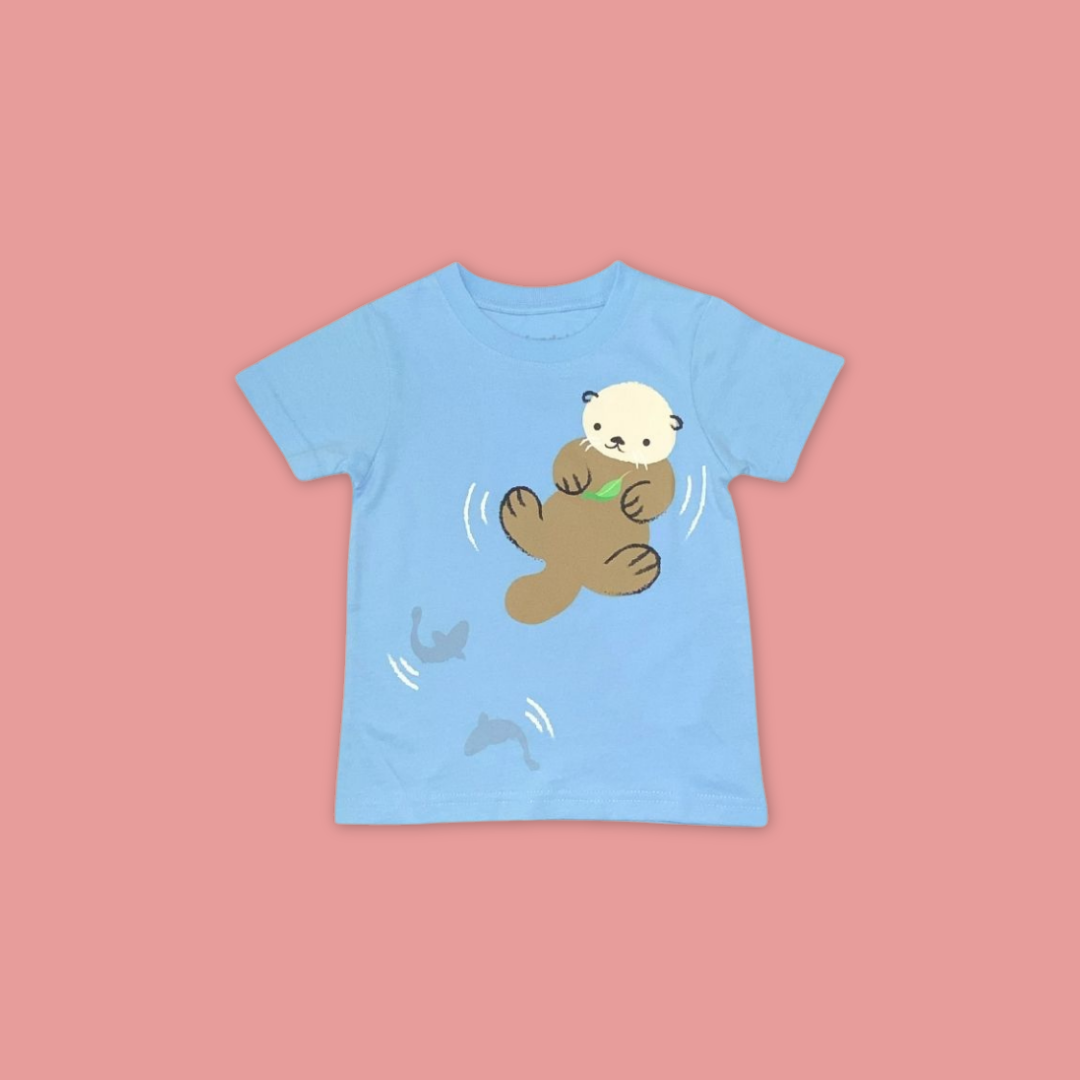 Doodle Series Otterly Doodlelicious Kids Unisex T-Shirt - MANDAI WILDLIFE RESERVE