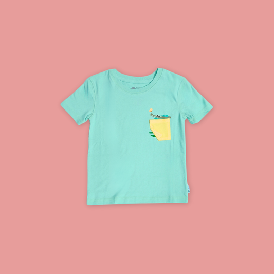 Panda And Friends Gharial on Pocket Kids T-Shirt