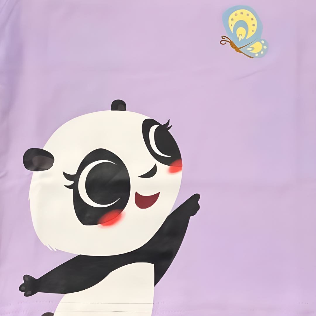 Panda and Friends Kids Panda Butterfly Tshirt - MANDAI WILDLIFE RESERVE