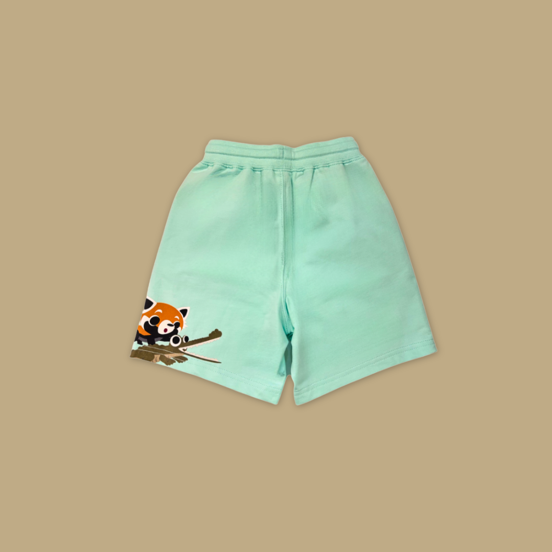 Kids Panda And Friends Blue Shorts - MANDAI WILDIFE RESERVE