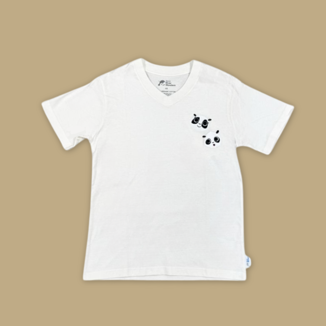 Panda and Friends Adults Panda on Chest Tshirt - MANDAI WILDIFE RESERVE