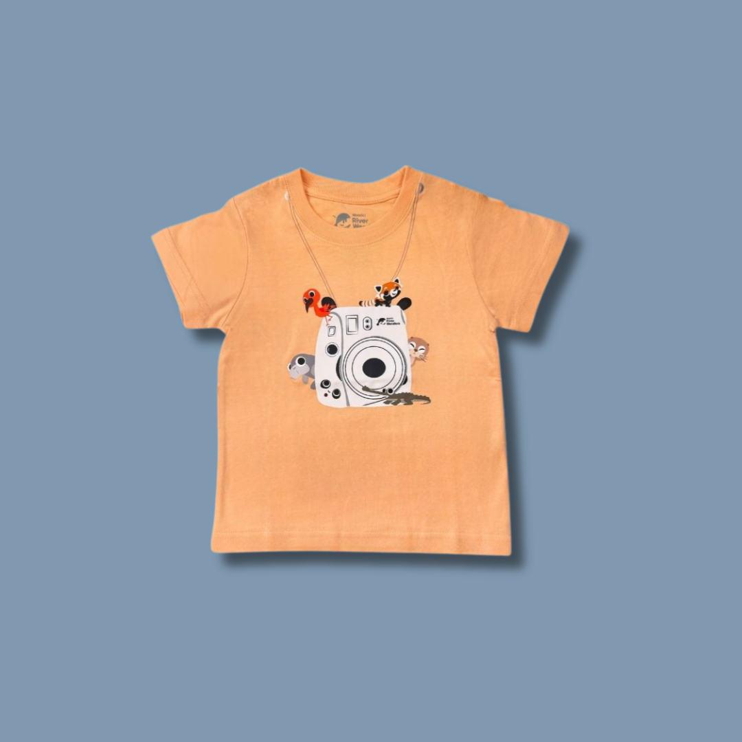 Panda and Friends Kids Camera Say Cheese Tshirt - MANDAI WILDLIFE RESERVE