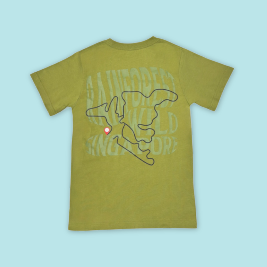 Exclusive Rainforest Wild Asia Infographic Map Adult Tee Collection MANDAI WILDLIFE RESERVE