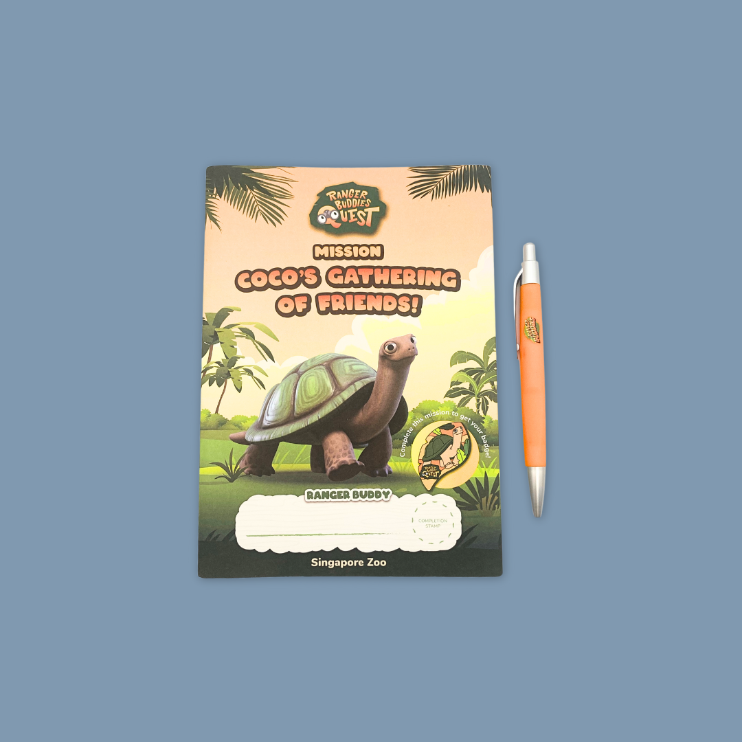 Adventure awaits! Ranger Buddy Mission Booklets with pen & rewards at MANDAI WILDLIFE RESERVE