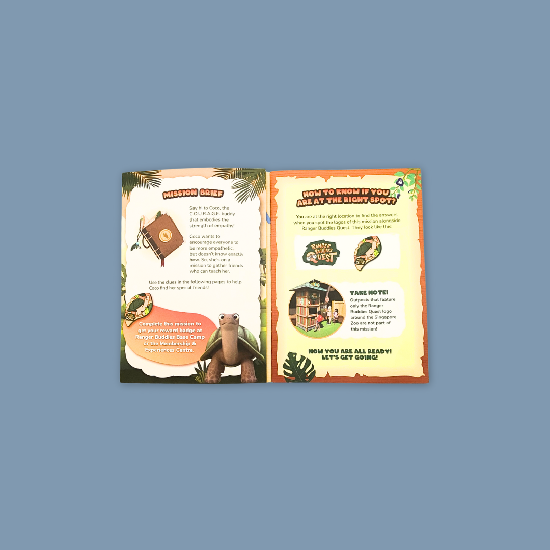 Adventure awaits! Ranger Buddy Mission Booklets with pen & rewards at MANDAI WILDLIFE RESERVE