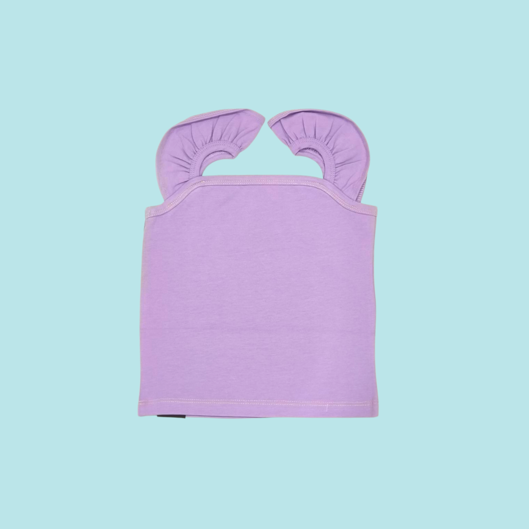 Sloth Sleeveless Girl Ruffle Tank