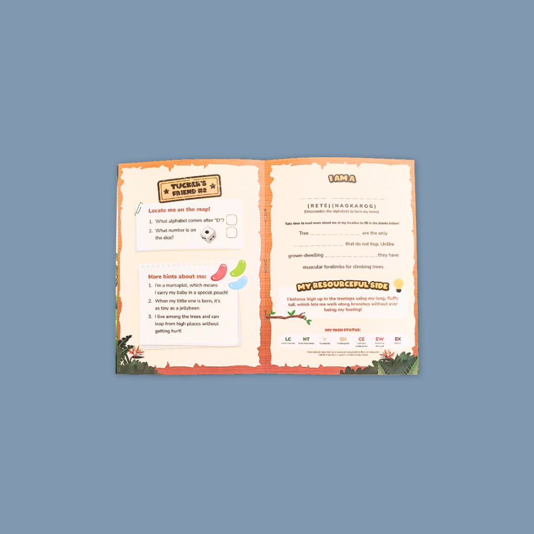 Adventure awaits! Ranger Buddy Mission Booklets with pen & rewards at MANDAI WILDLIFE RESERVE