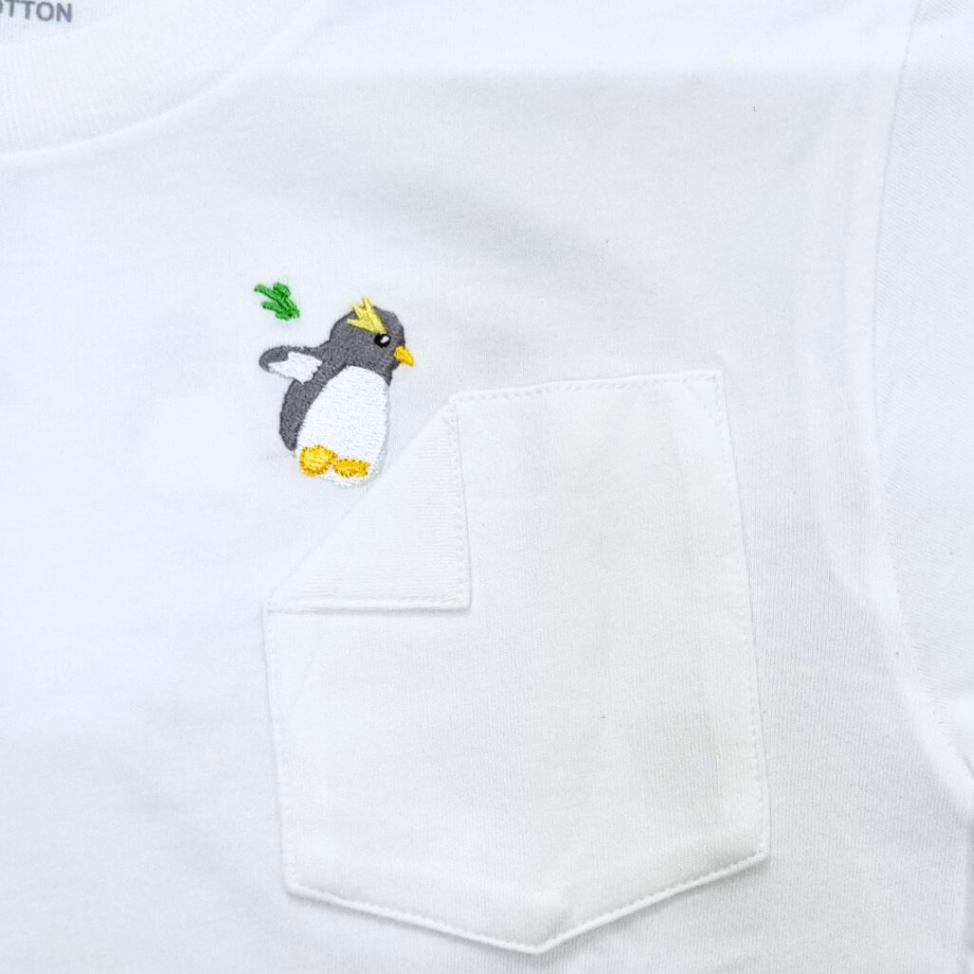 Penguin Collage Pocket Adult T-shirt