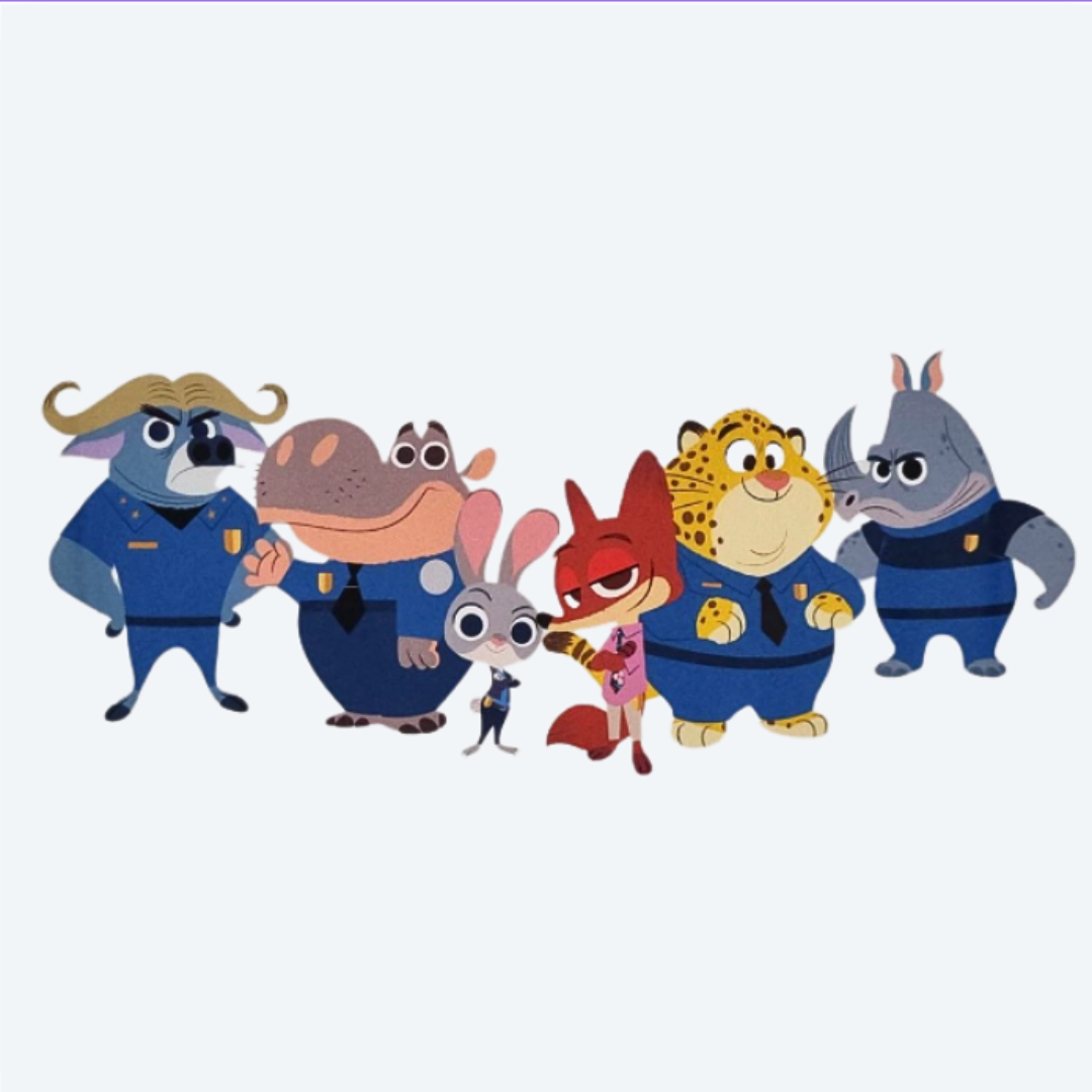 Zootopia 2 Police Collage Kids T-Shirt