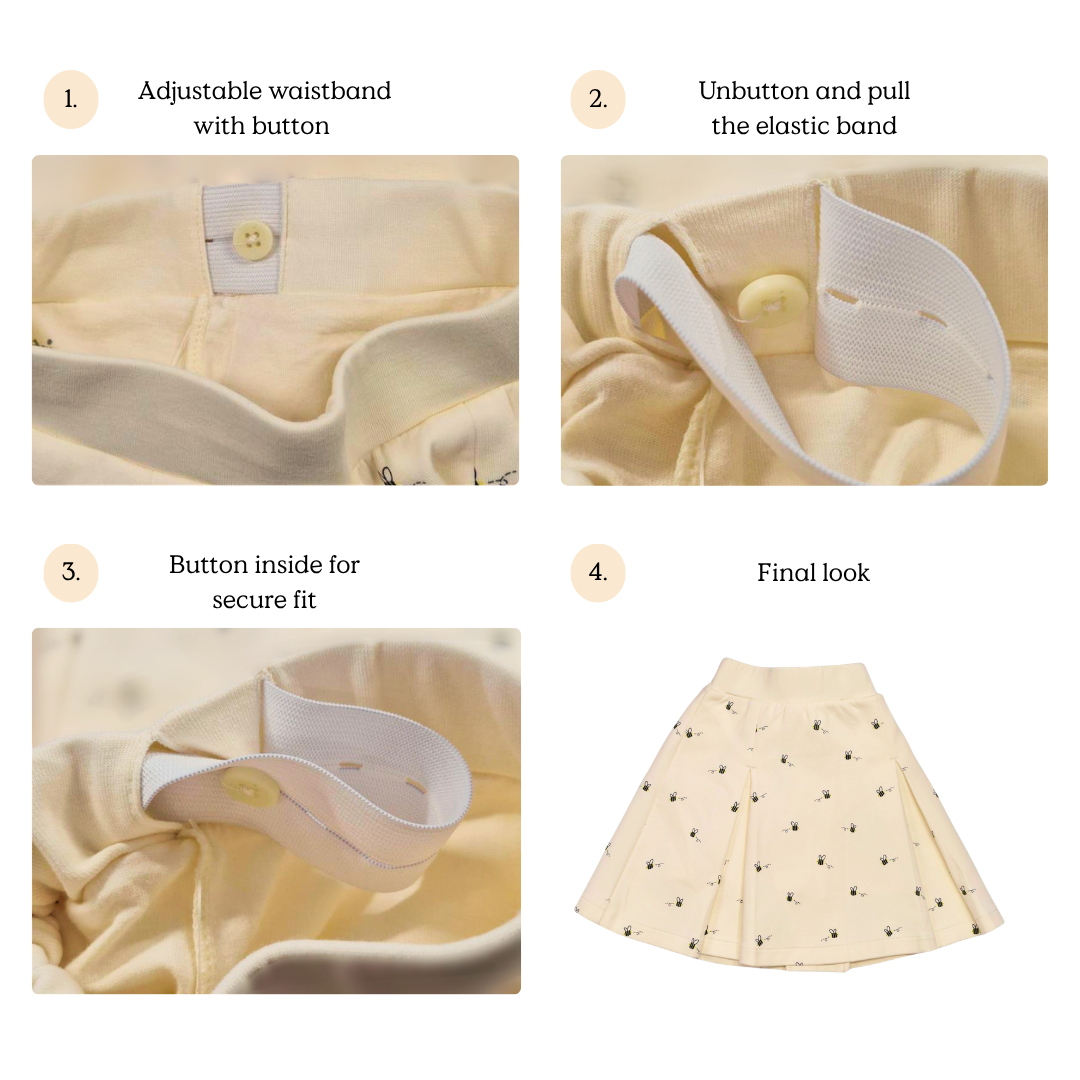Bee All-Over-Print Girls Skort