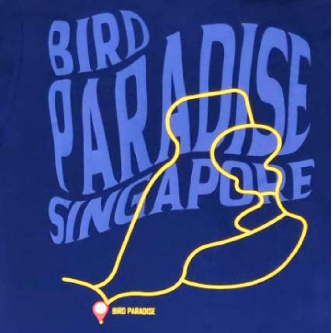 Bird Paradise Map Polo Shirt - MANDAI WILDLIFE RESERVE