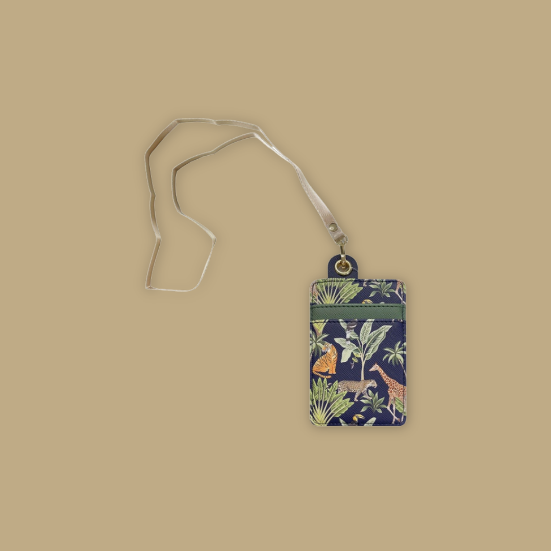 Lanyard Cardholder Soft Case Transparent with 2 Card Slots Animal Designs - MANDAI WILDLIFE RESERVE