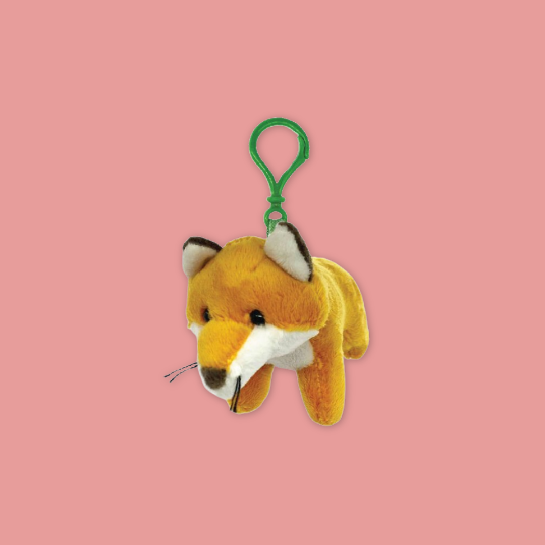 Elephant White Tiger Lion Tiger White Lion Zebra Giraffe Fox Plush Keychain - MANDAI WILDLIFE RESERVE
