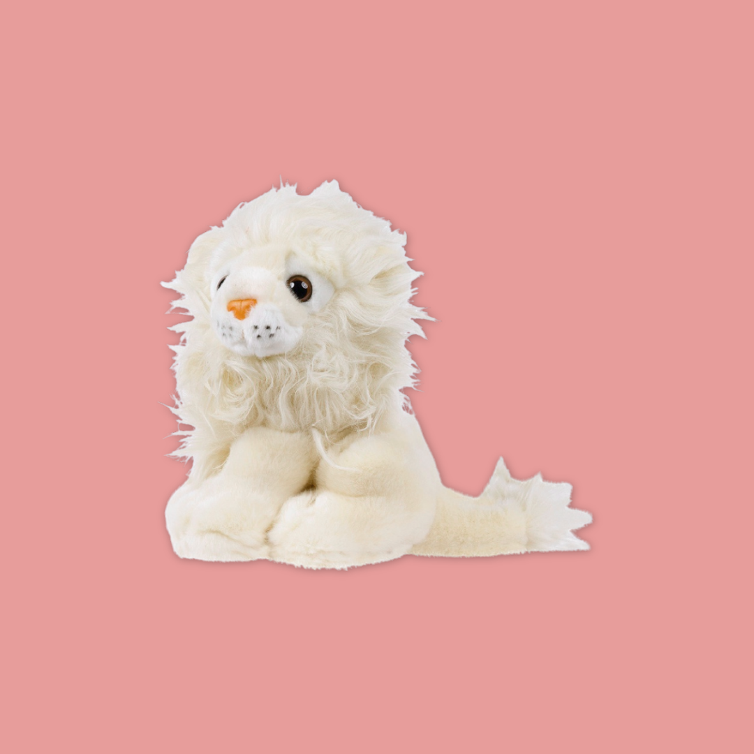 Crowned Majesty: The White Lion Plush at MANDAI WILDLIFE RESERVE