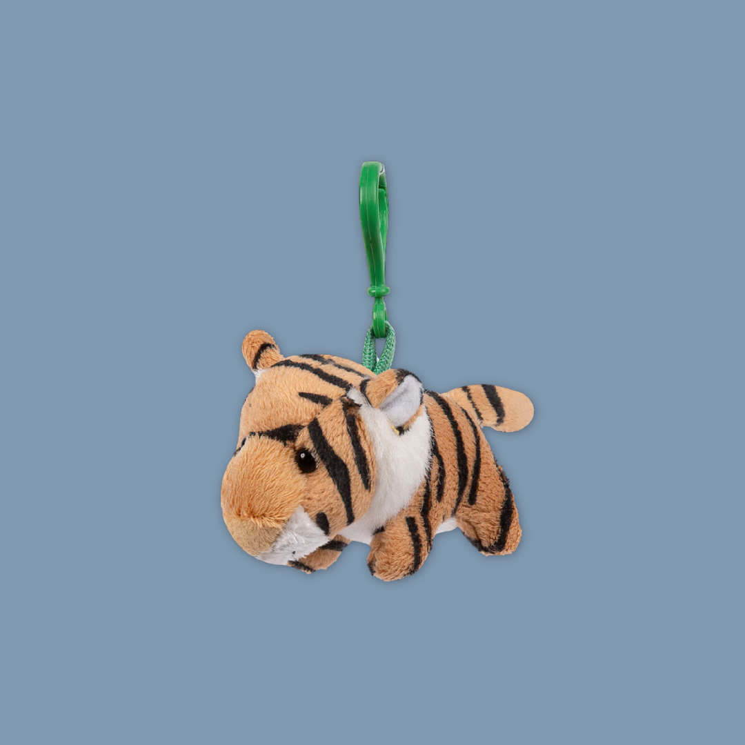 Elephant White Tiger Lion Tiger White Lion Zebra Giraffe Fox Plush Keychain - MANDAI WILDLIFE RESERVE