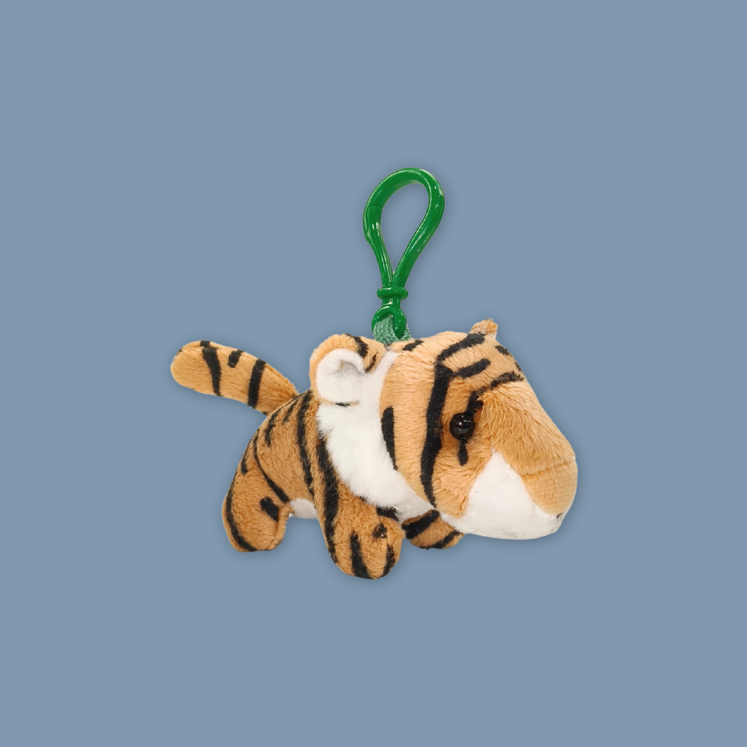 Elephant White Tiger Lion Tiger White Lion Zebra Giraffe Fox Plush Keychain - MANDAI WILDLIFE RESERVE
