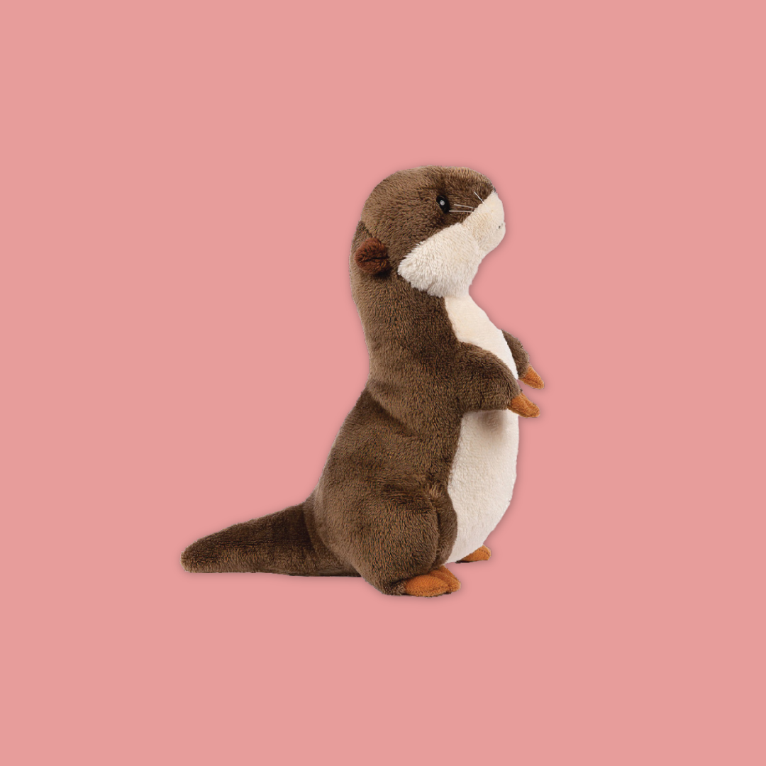 River Otter Standing Otter Beanie Plush Toy Stuffed with Realistic Good Sleeping Buddy MANDAI WILDLIFE RESERVE
