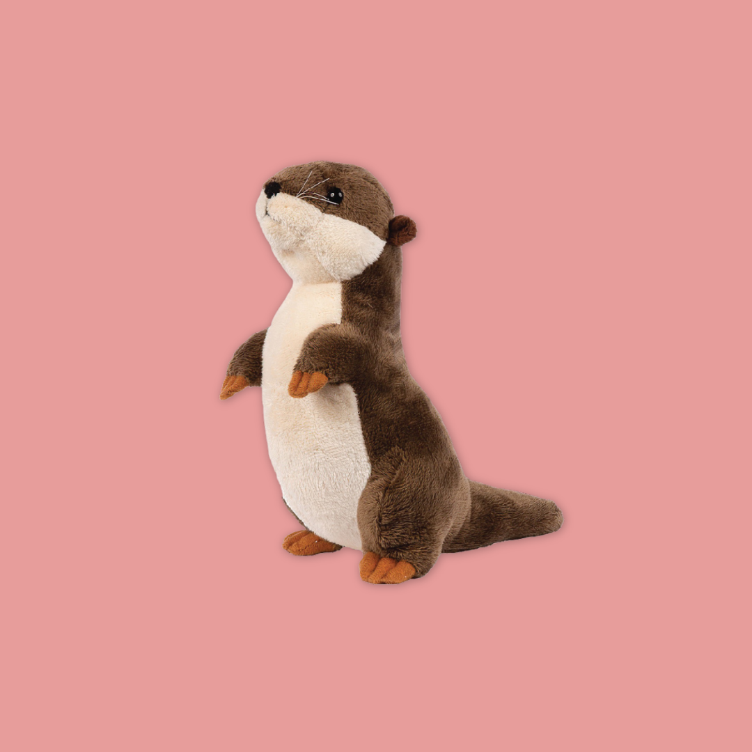 River Otter Standing Otter Beanie Plush Toy Stuffed with Realistic Good Sleeping Buddy MANDAI WILDLIFE RESERVE