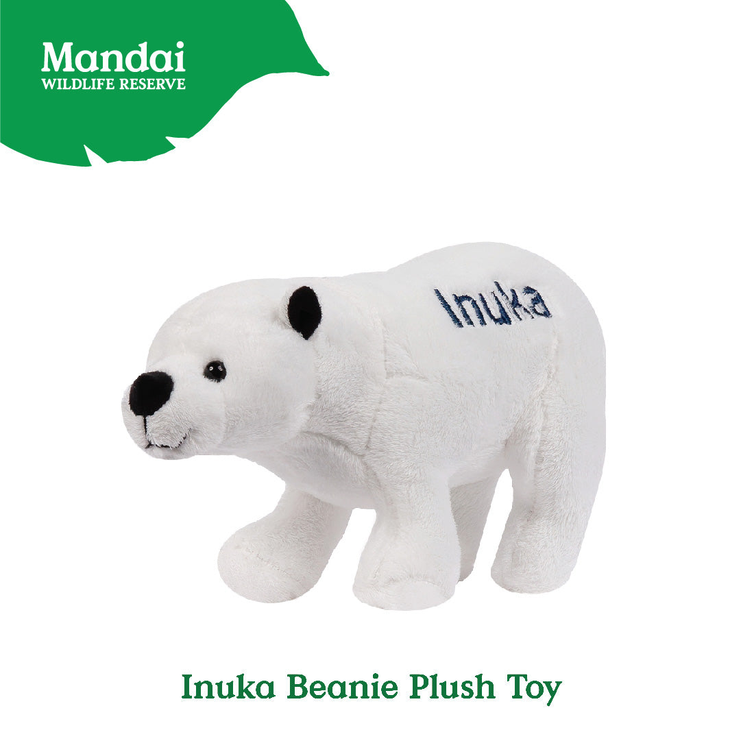 Inuka Polar Bear Plush Toy Stuffed with Realistic Details Textures Good Sleeping Buddy MANDAI WILDLIFE RESERVE