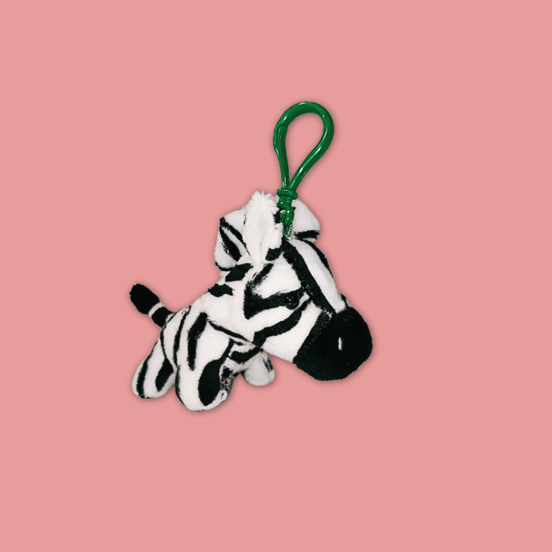 Elephant White Tiger Lion Tiger White Lion Zebra Giraffe Fox Plush Keychain - MANDAI WILDLIFE RESERVE