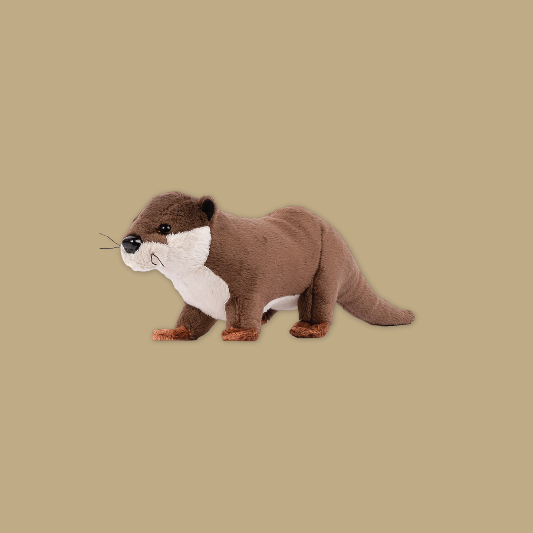 River Otter Standing Otter Beanie Plush Toy Stuffed with Realistic Good Sleeping Buddy MANDAI WILDLIFE RESERVE